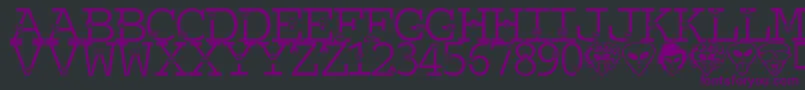LmsTheTruthIsOutThere Font – Purple Fonts on Black Background