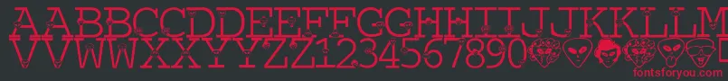 LmsTheTruthIsOutThere Font – Red Fonts on Black Background