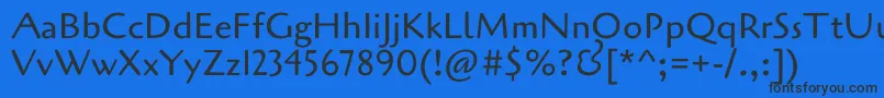 CagliostroRegular Font – Black Fonts on Blue Background