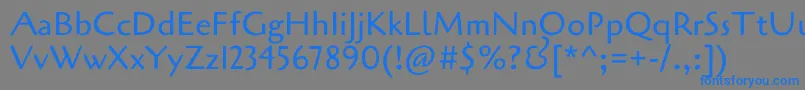 CagliostroRegular Font – Blue Fonts on Gray Background