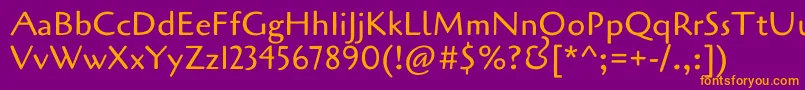 CagliostroRegular Font – Orange Fonts on Purple Background