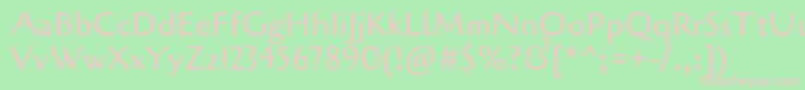 CagliostroRegular Font – Pink Fonts on Green Background