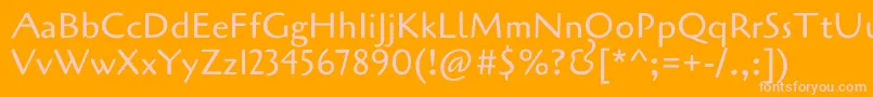 CagliostroRegular Font – Pink Fonts on Orange Background