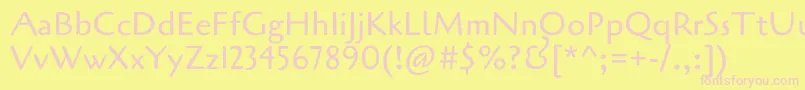 CagliostroRegular Font – Pink Fonts on Yellow Background