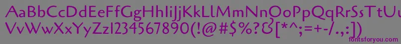 CagliostroRegular Font – Purple Fonts on Gray Background