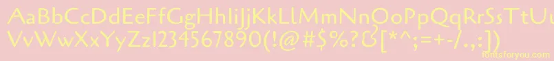 CagliostroRegular Font – Yellow Fonts on Pink Background
