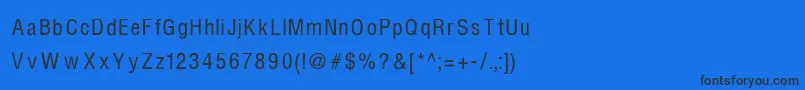 フォントHelvcndRNormal – 黒い文字の青い背景