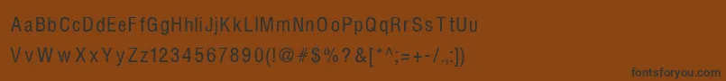 Czcionka HelvcndRNormal – czarne czcionki na brązowym tle