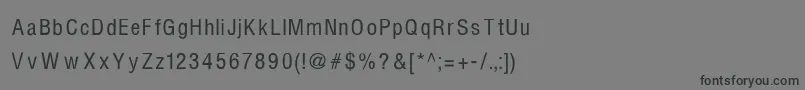 フォントHelvcndRNormal – 黒い文字の灰色の背景