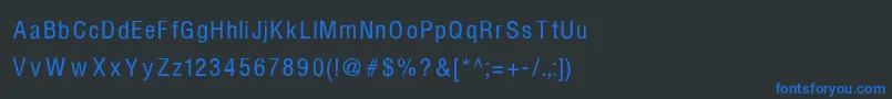 Шрифт HelvcndRNormal – синие шрифты на чёрном фоне