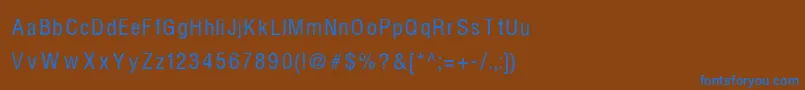 HelvcndRNormal-fontti – siniset fontit ruskealla taustalla