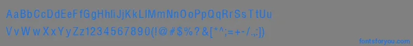 Czcionka HelvcndRNormal – niebieskie czcionki na szarym tle