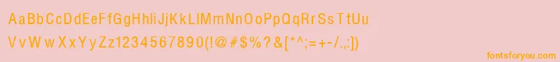 HelvcndRNormal Font – Orange Fonts on Pink Background