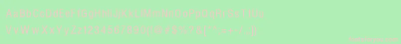 HelvcndRNormal Font – Pink Fonts on Green Background