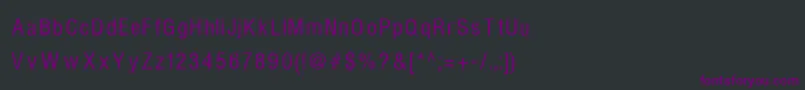 Czcionka HelvcndRNormal – fioletowe czcionki na czarnym tle