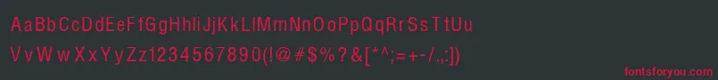 fuente HelvcndRNormal – Fuentes Rojas Sobre Fondo Negro