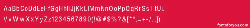 Шрифт HelvcndRNormal – белые шрифты на красном фоне