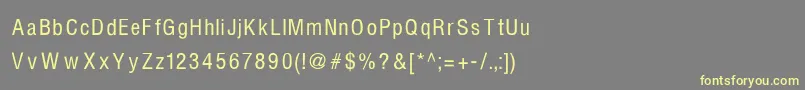 Fonte HelvcndRNormal – fontes amarelas em um fundo cinza