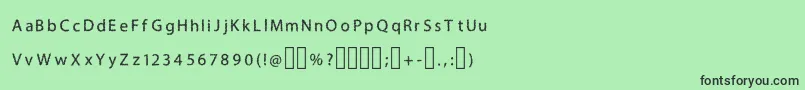 Czcionka H4bushesfontRegular – czarne czcionki na zielonym tle