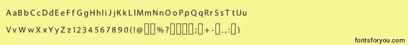 fuente H4bushesfontRegular – Fuentes Negras Sobre Fondo Amarillo