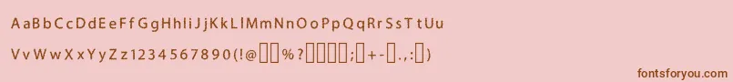 Czcionka H4bushesfontRegular – brązowe czcionki na różowym tle
