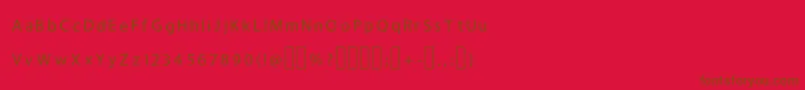 H4bushesfontRegular Font – Brown Fonts on Red Background