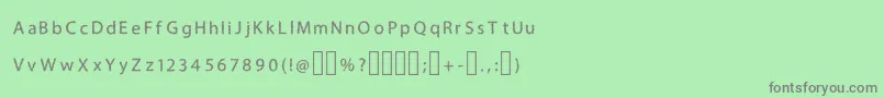 H4bushesfontRegular-Schriftart – Graue Schriften auf grünem Hintergrund