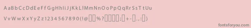 Czcionka H4bushesfontRegular – szare czcionki na różowym tle
