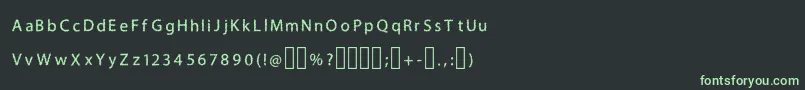 Police H4bushesfontRegular – polices vertes sur fond noir