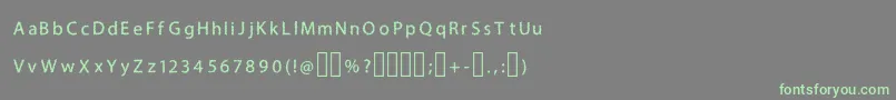 H4bushesfontRegular-fontti – vihreät fontit harmaalla taustalla