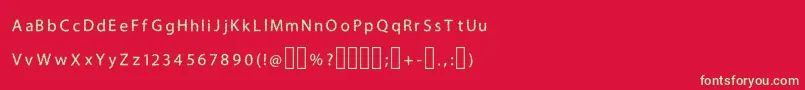 H4bushesfontRegular Font – Green Fonts on Red Background