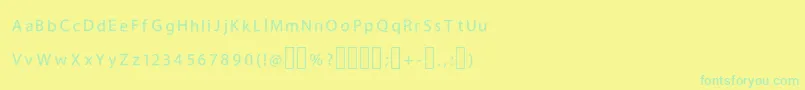 H4bushesfontRegular Font – Green Fonts on Yellow Background