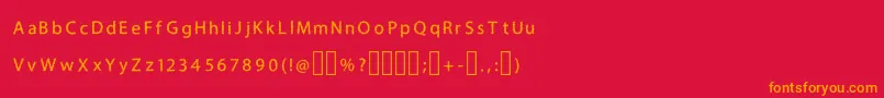 Шрифт H4bushesfontRegular – оранжевые шрифты на красном фоне