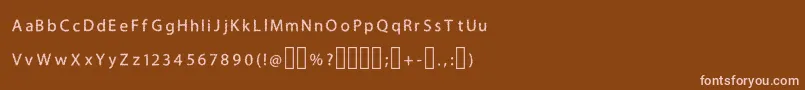 フォントH4bushesfontRegular – 茶色の背景にピンクのフォント