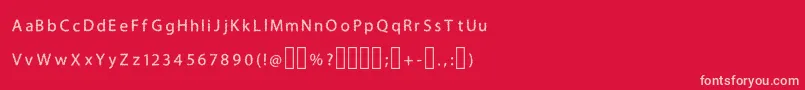 H4bushesfontRegular Font – Pink Fonts on Red Background