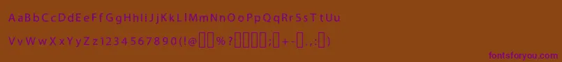 H4bushesfontRegular-Schriftart – Violette Schriften auf braunem Hintergrund