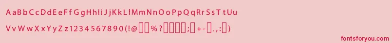 H4bushesfontRegular Font – Red Fonts on Pink Background