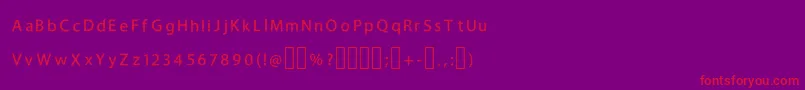 Police H4bushesfontRegular – polices rouges sur fond violet