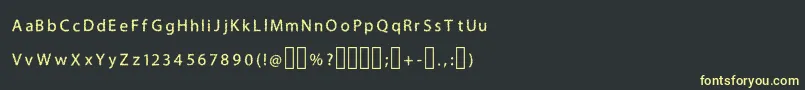Police H4bushesfontRegular – polices jaunes sur fond noir