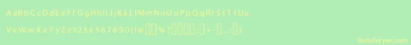 Fonte H4bushesfontRegular – fontes amarelas em um fundo verde