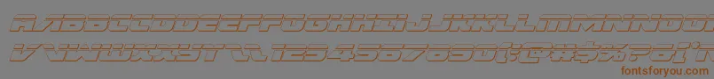 Federalescortbulletital Font – Brown Fonts on Gray Background