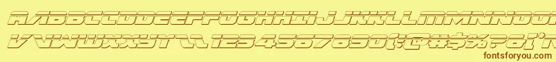 Federalescortbulletital Font – Brown Fonts on Yellow Background