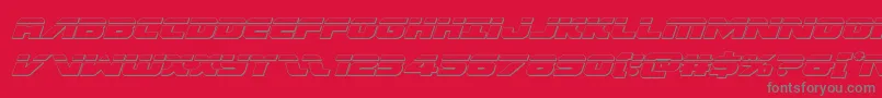 Federalescortbulletital Font – Gray Fonts on Red Background