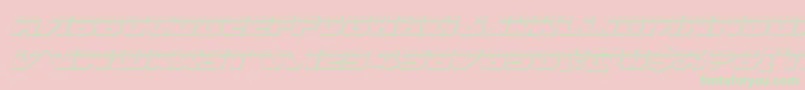 Federalescortbulletital Font – Green Fonts on Pink Background