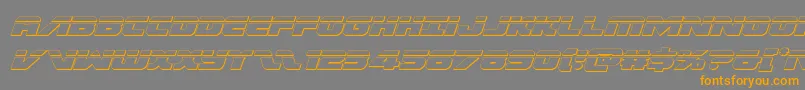 Federalescortbulletital Font – Orange Fonts on Gray Background
