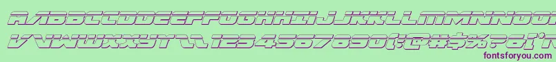 Federalescortbulletital Font – Purple Fonts on Green Background