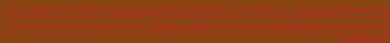 Federalescortbulletital-Schriftart – Rote Schriften auf braunem Hintergrund
