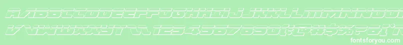 Federalescortbulletital Font – White Fonts on Green Background