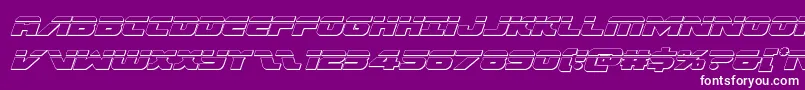Federalescortbulletital Font – White Fonts on Purple Background