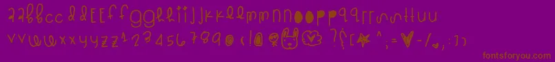 フォントGlitzstick – 紫色の背景に茶色のフォント
